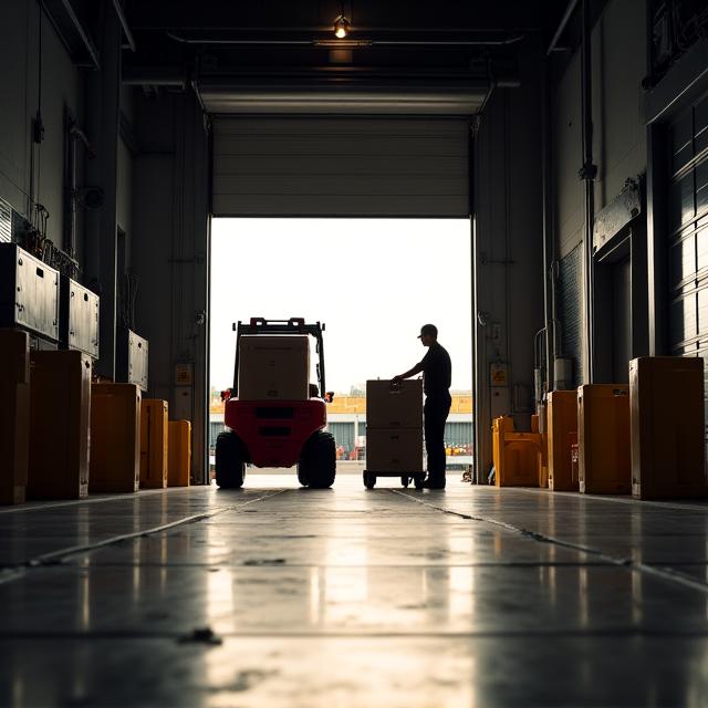 Cross-docking operations in progress
